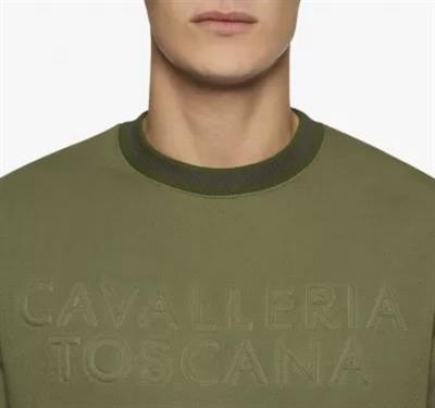 Cavalleria Toscana Embossed Crew Neck Sweatshirt,Grøn, Unisex